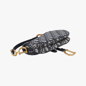 Secondhand Christian Dior Saddle Navy Jacquard  handbag | stylenewstar