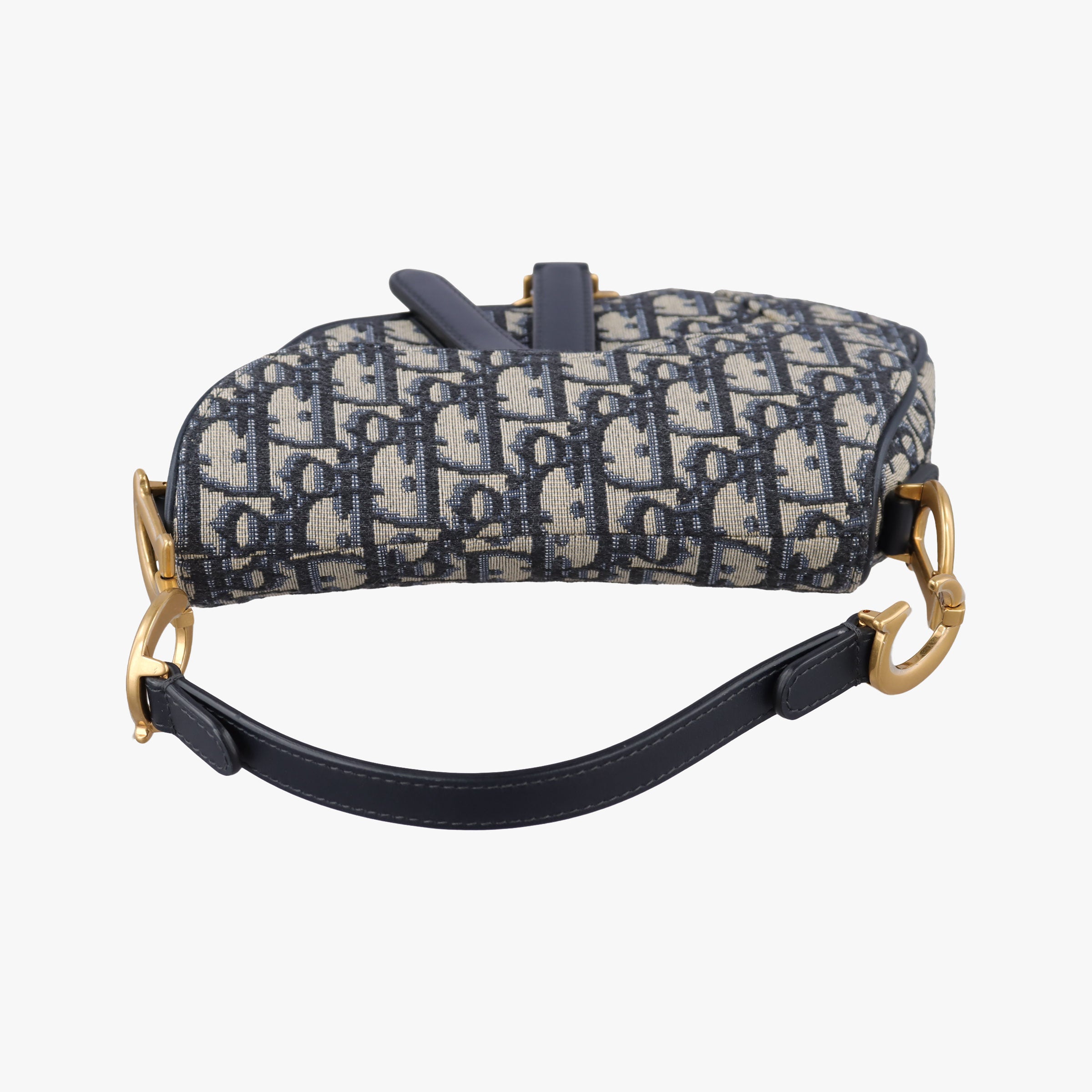 Secondhand Christian Dior Saddle Navy Jacquard  handbag | stylenewstar