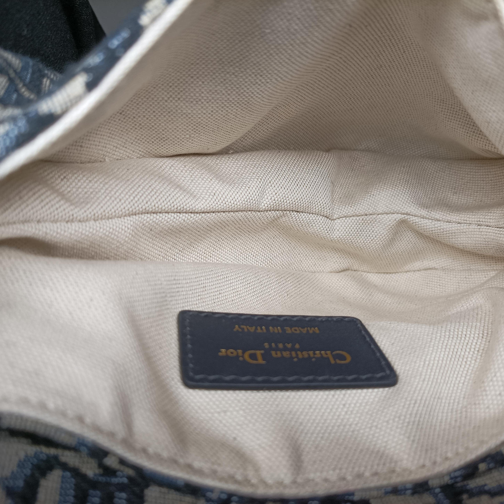 Secondhand Christian Dior Saddle Navy Jacquard  handbag | stylenewstar