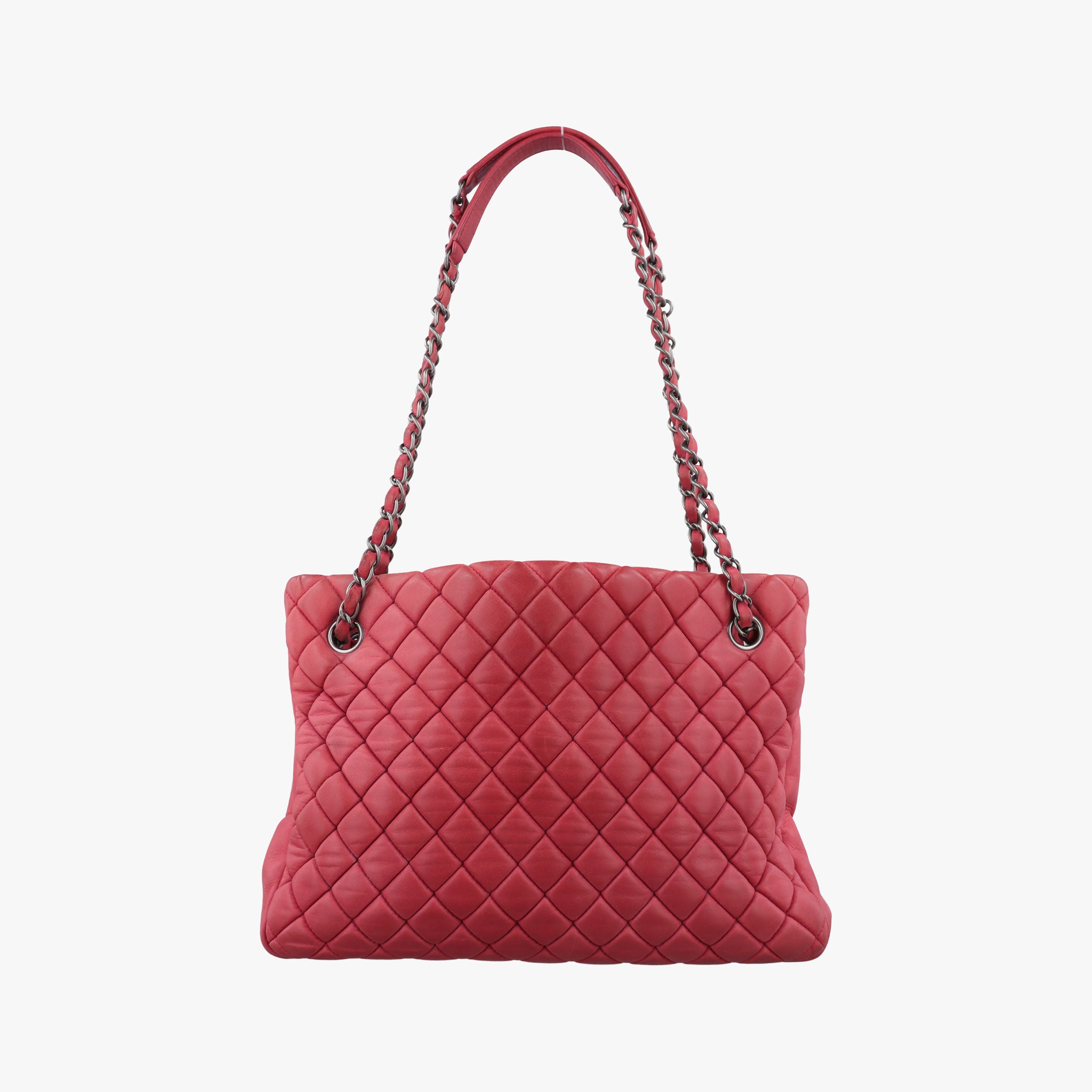 Pre-owned Chanel Matelasse cocomark Mademoiselle Red Leather A67388 shoulderbag | stylenewstar