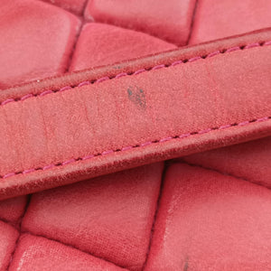 Pre-owned Chanel Matelasse cocomark Mademoiselle Red Leather A67388 shoulderbag | stylenewstar