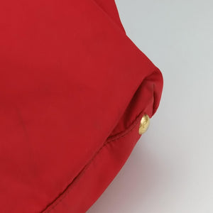 Pre-owned Prada Triangle Logo Red nylon  shoulderbag | stylenewstar