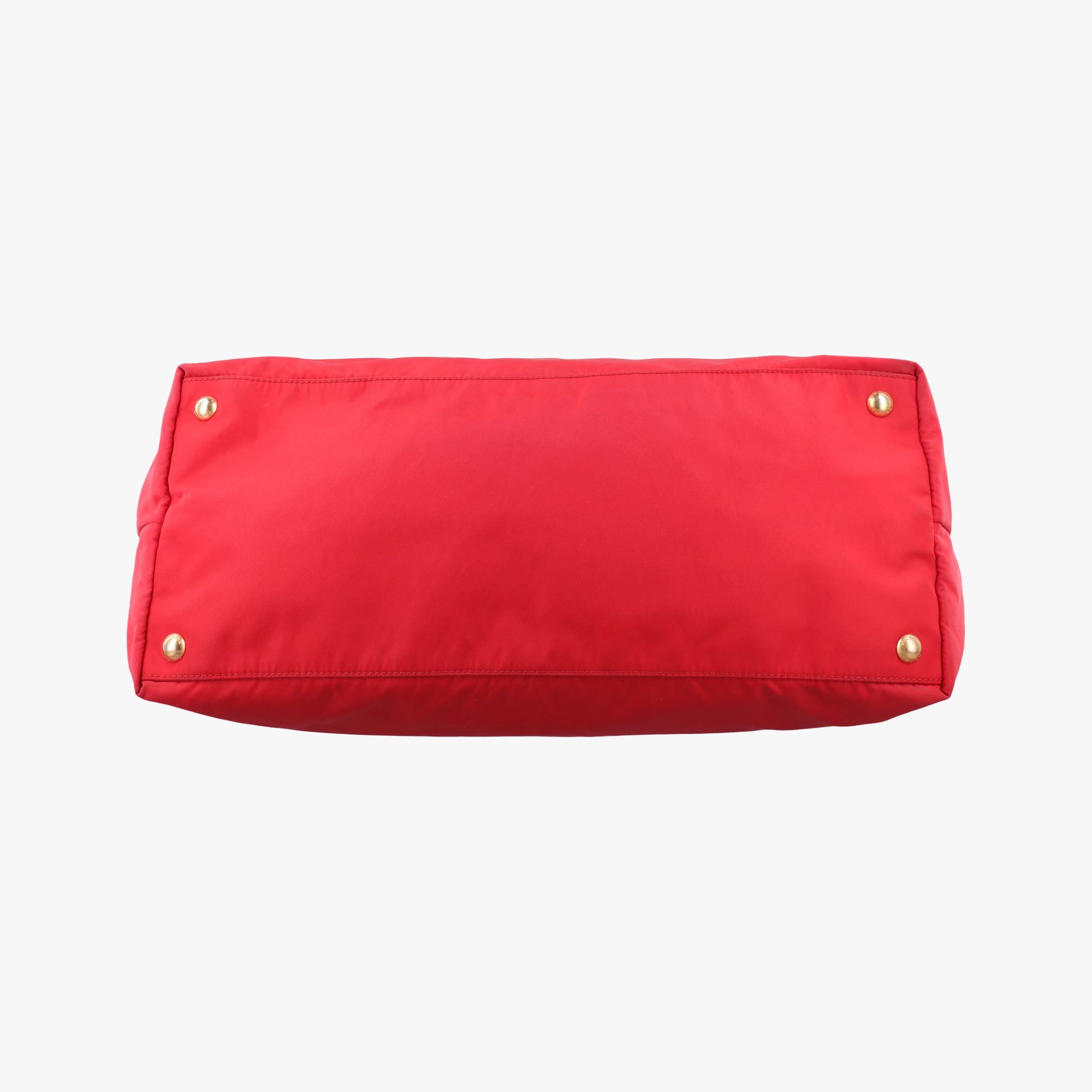 Pre-owned Prada Triangle Logo Red nylon  shoulderbag | stylenewstar