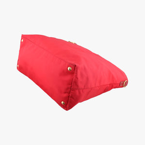 Pre-owned Prada Triangle Logo Red nylon  shoulderbag | stylenewstar
