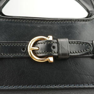 Vintage Ferragamo Wanda Black Leather  shoulderbag | stylenewstar