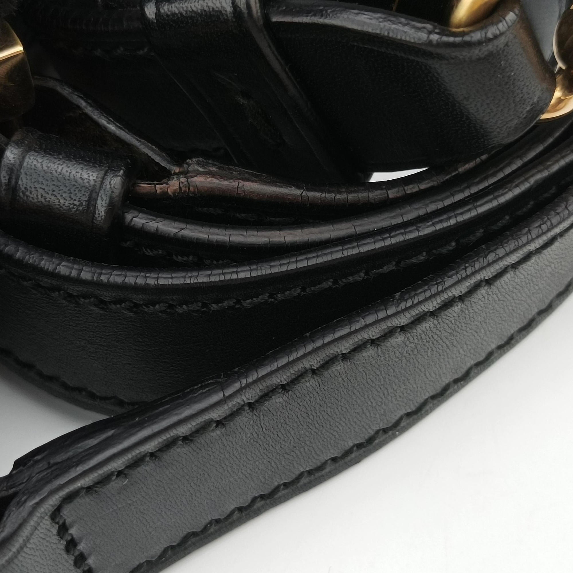 Vintage Ferragamo Wanda Black Leather  shoulderbag | stylenewstar
