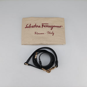 Vintage Ferragamo Wanda Black Leather  shoulderbag | stylenewstar
