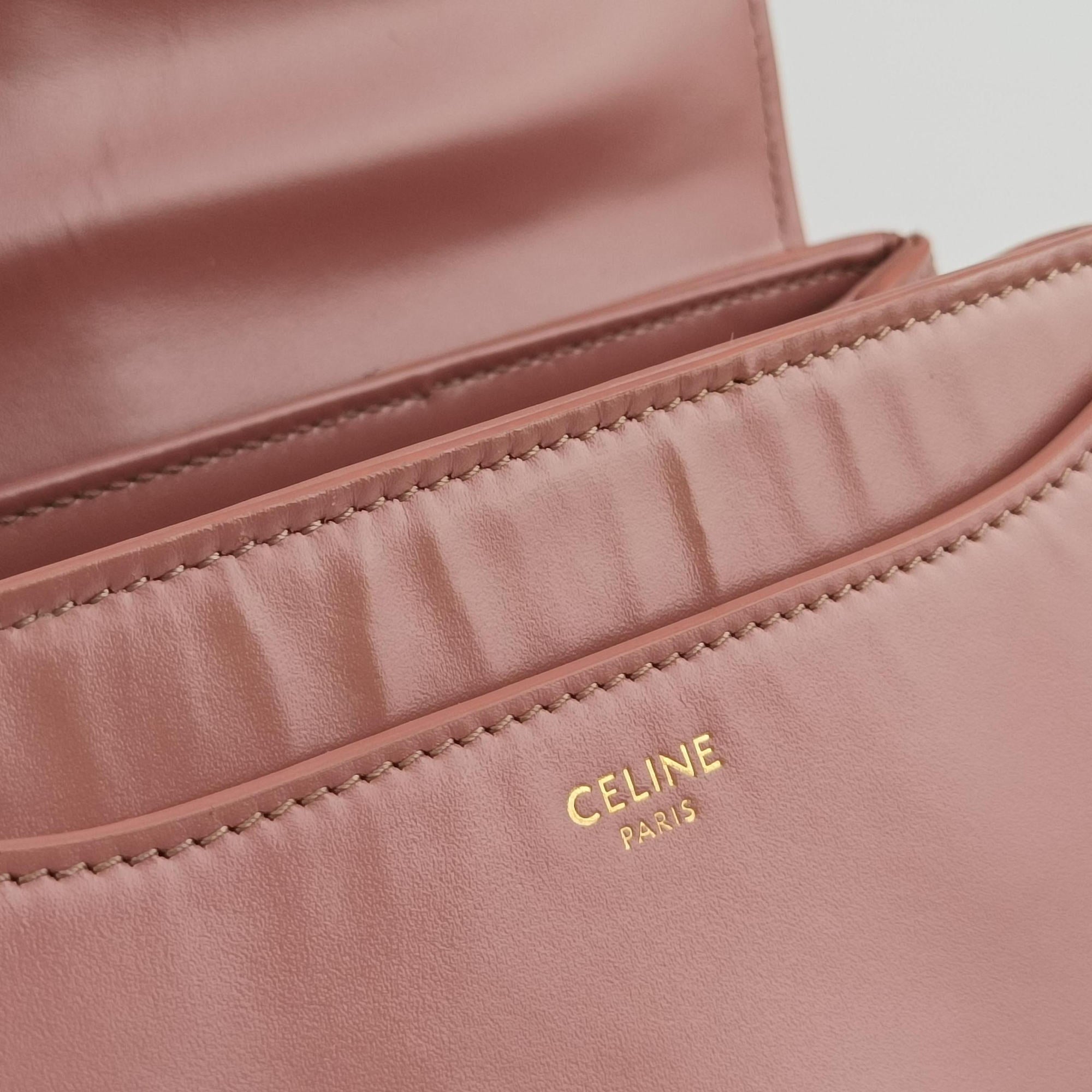 Pre-owned Celine 16 Bag Nude Calfskin 188003 shoulderbag | stylenewstar