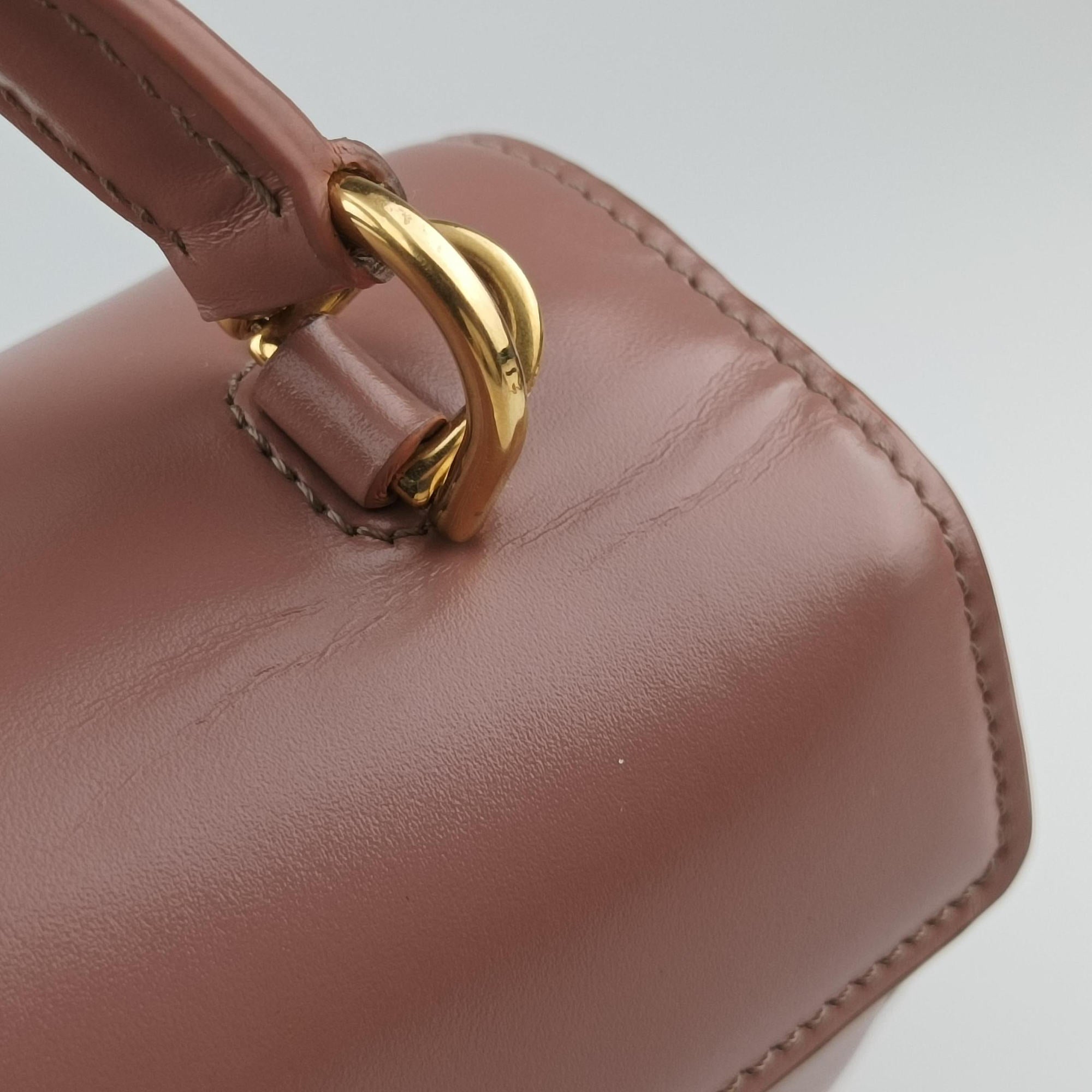 Pre-owned Celine 16 Bag Nude Calfskin 188003 shoulderbag | stylenewstar