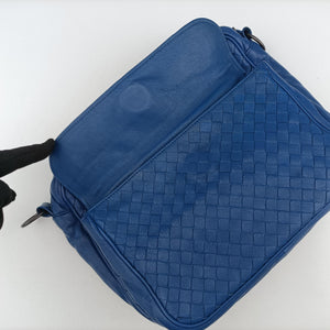 Vintage Bottega Veneta Intrecciato Blue lambskin  shoulderbag | stylenewstar