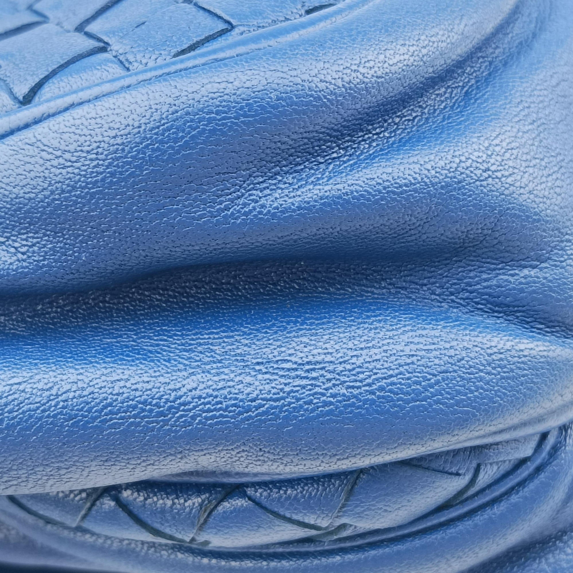 Vintage Bottega Veneta Intrecciato Blue lambskin  shoulderbag | stylenewstar