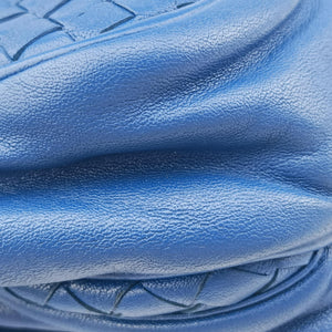 Vintage Bottega Veneta Intrecciato Blue lambskin  shoulderbag | stylenewstar