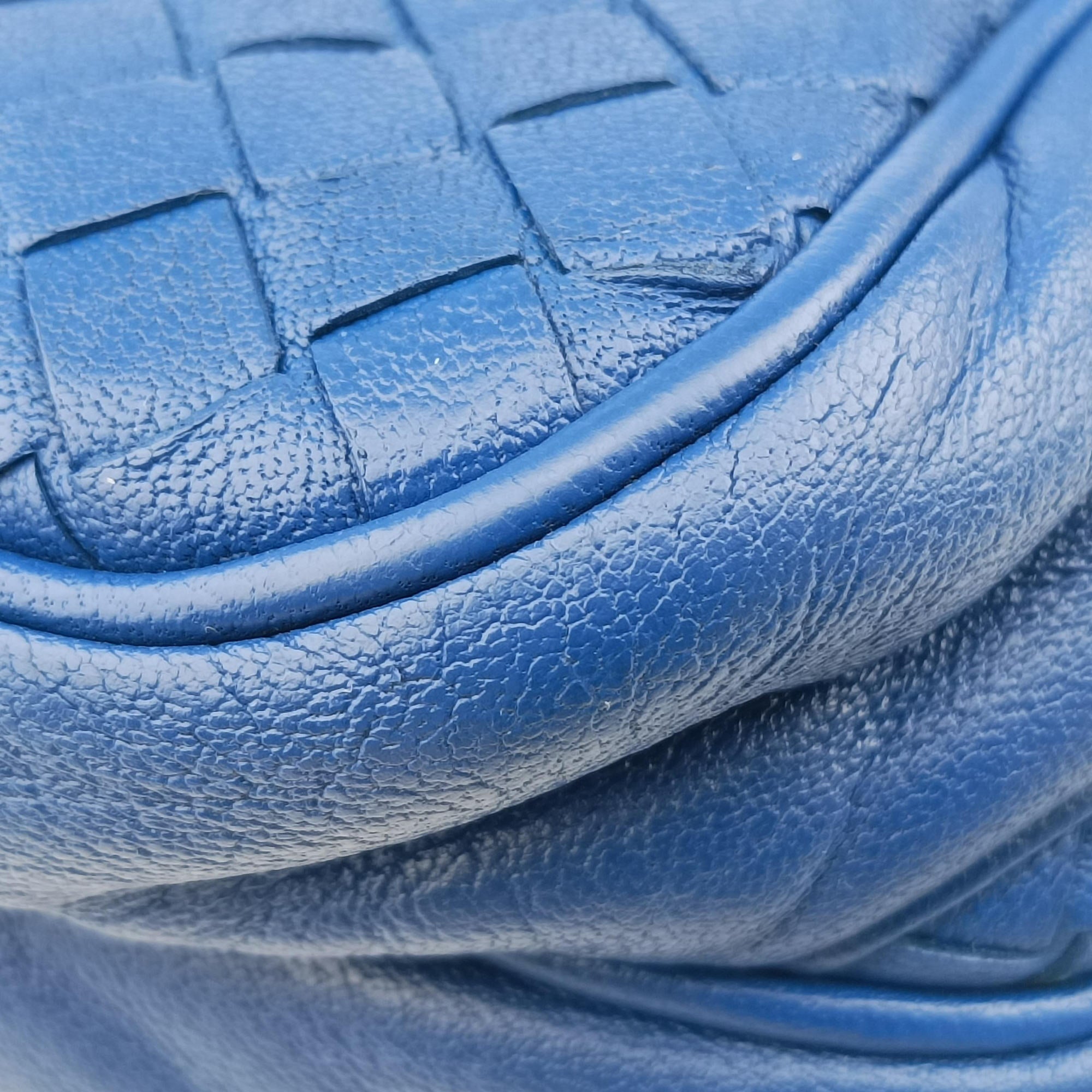 Vintage Bottega Veneta Intrecciato Blue lambskin  shoulderbag | stylenewstar