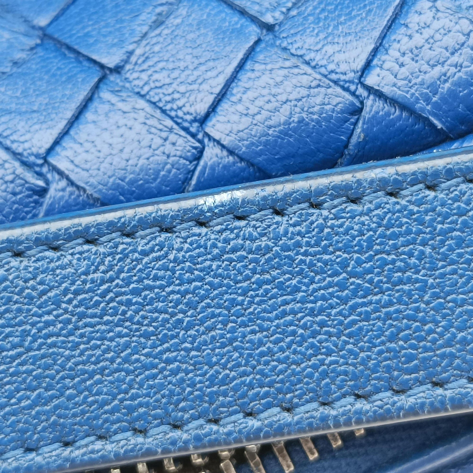 Vintage Bottega Veneta Intrecciato Blue lambskin  shoulderbag | stylenewstar