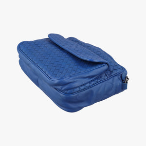 Vintage Bottega Veneta Intrecciato Blue lambskin  shoulderbag | stylenewstar
