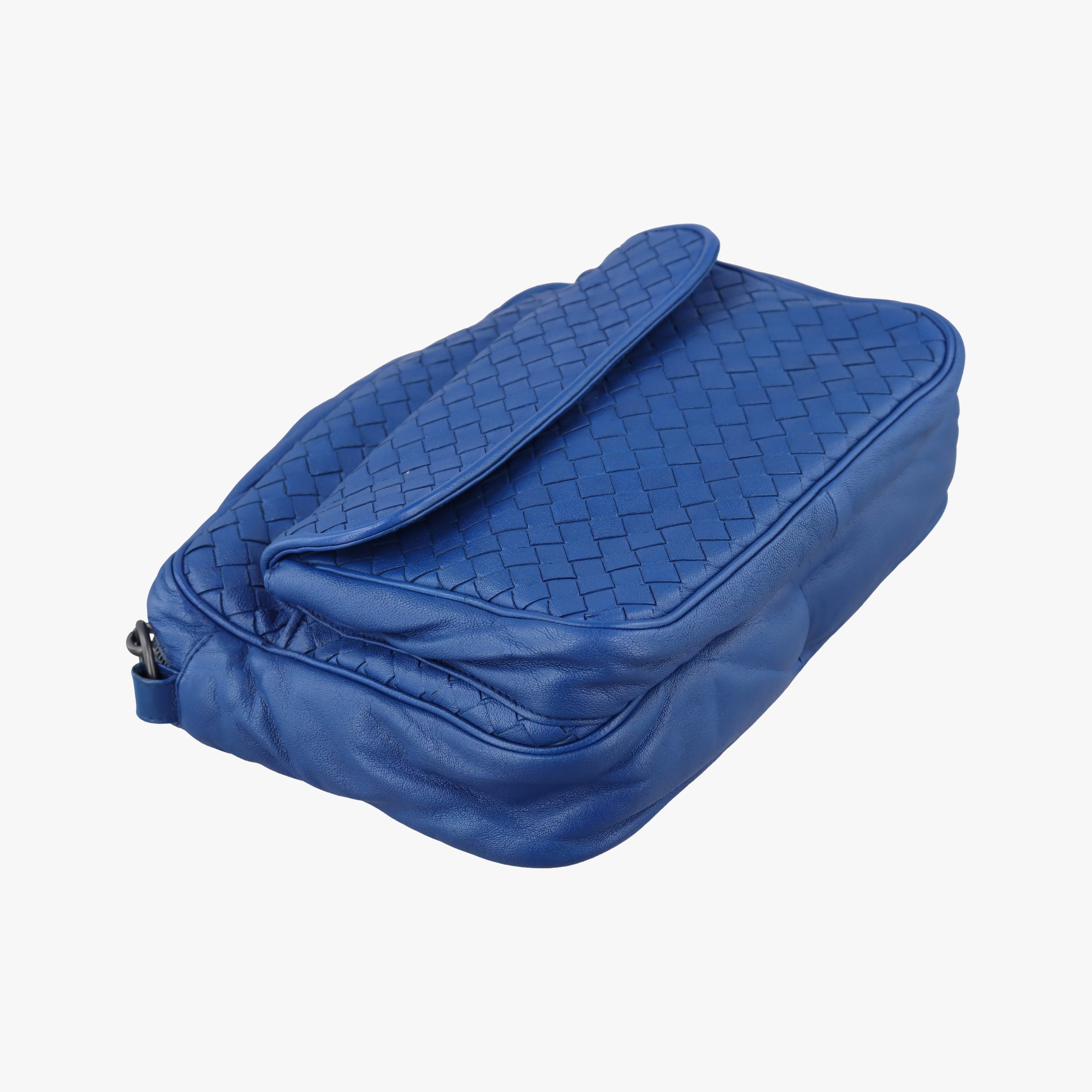 Vintage Bottega Veneta Intrecciato Blue lambskin  shoulderbag | stylenewstar