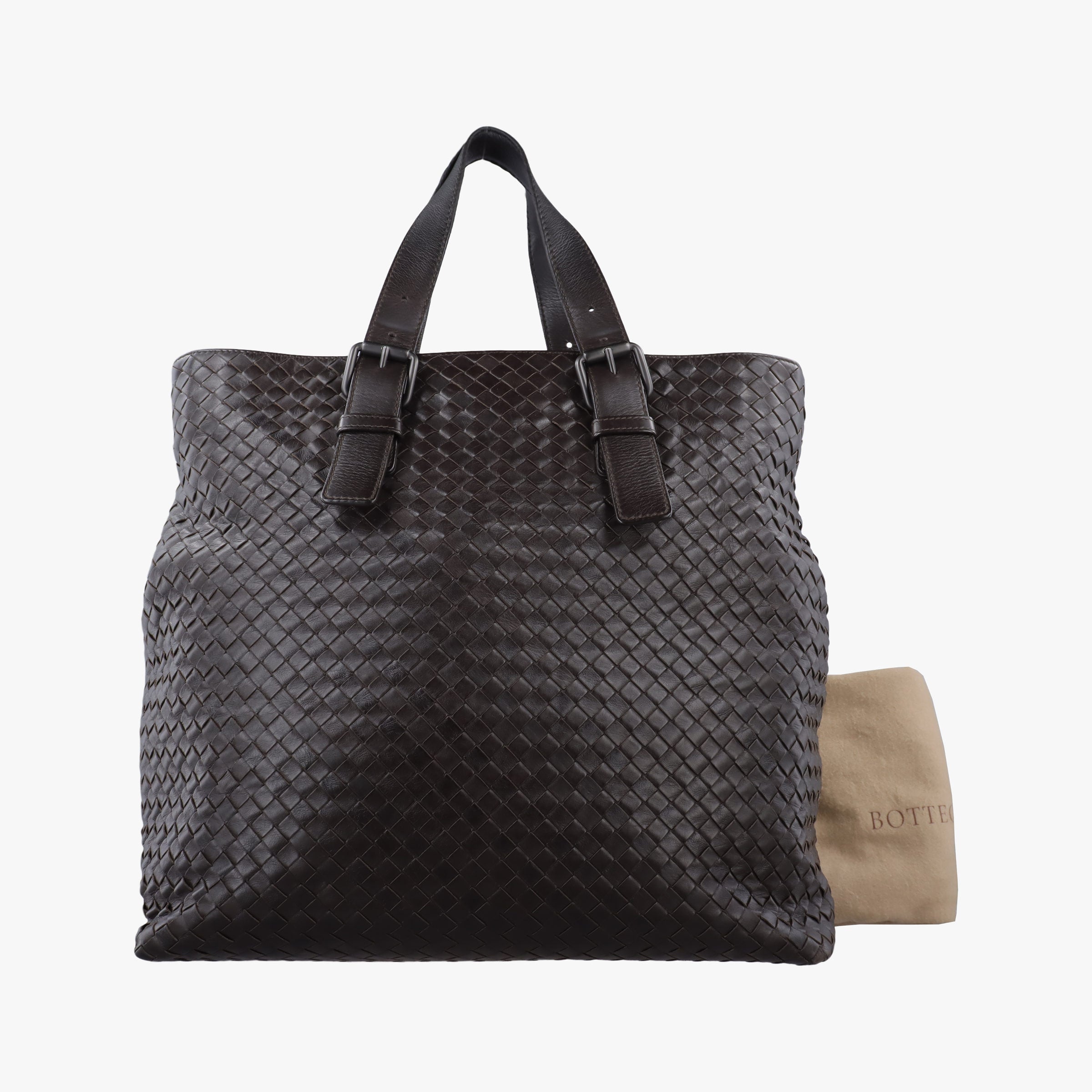 Vintage Bottega Veneta Intrecciato Brown lambskin  handbag | stylenewstar