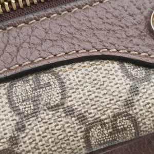 Secondhand Gucci OPHIDIA Brown×red×green PVC coated canvas×leather 517350 shoulderbag | stylenewstar