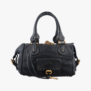Vintage Chloe Paddington Black Leather  handbag | stylenewstar