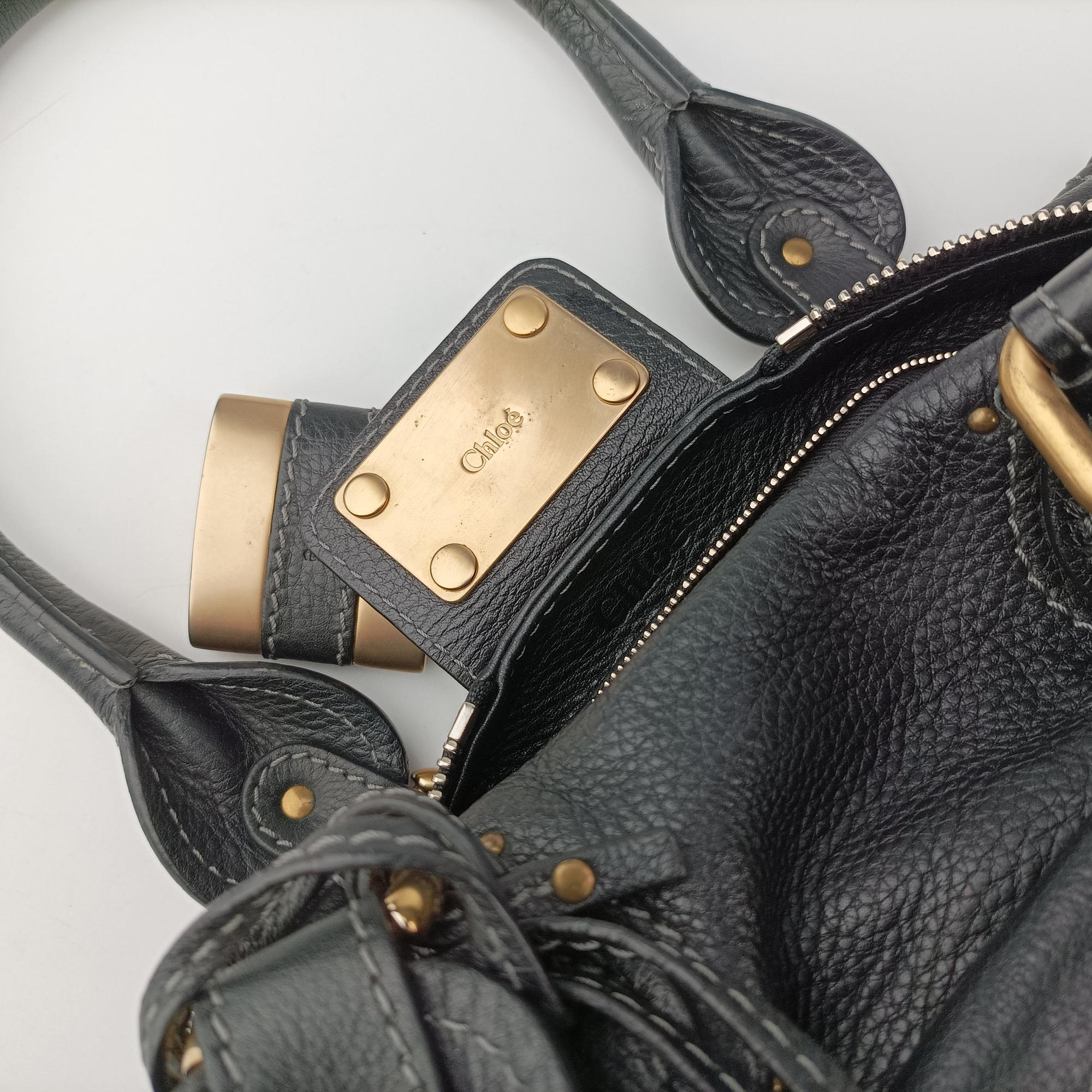 Vintage Chloe Paddington Black Leather  handbag | stylenewstar