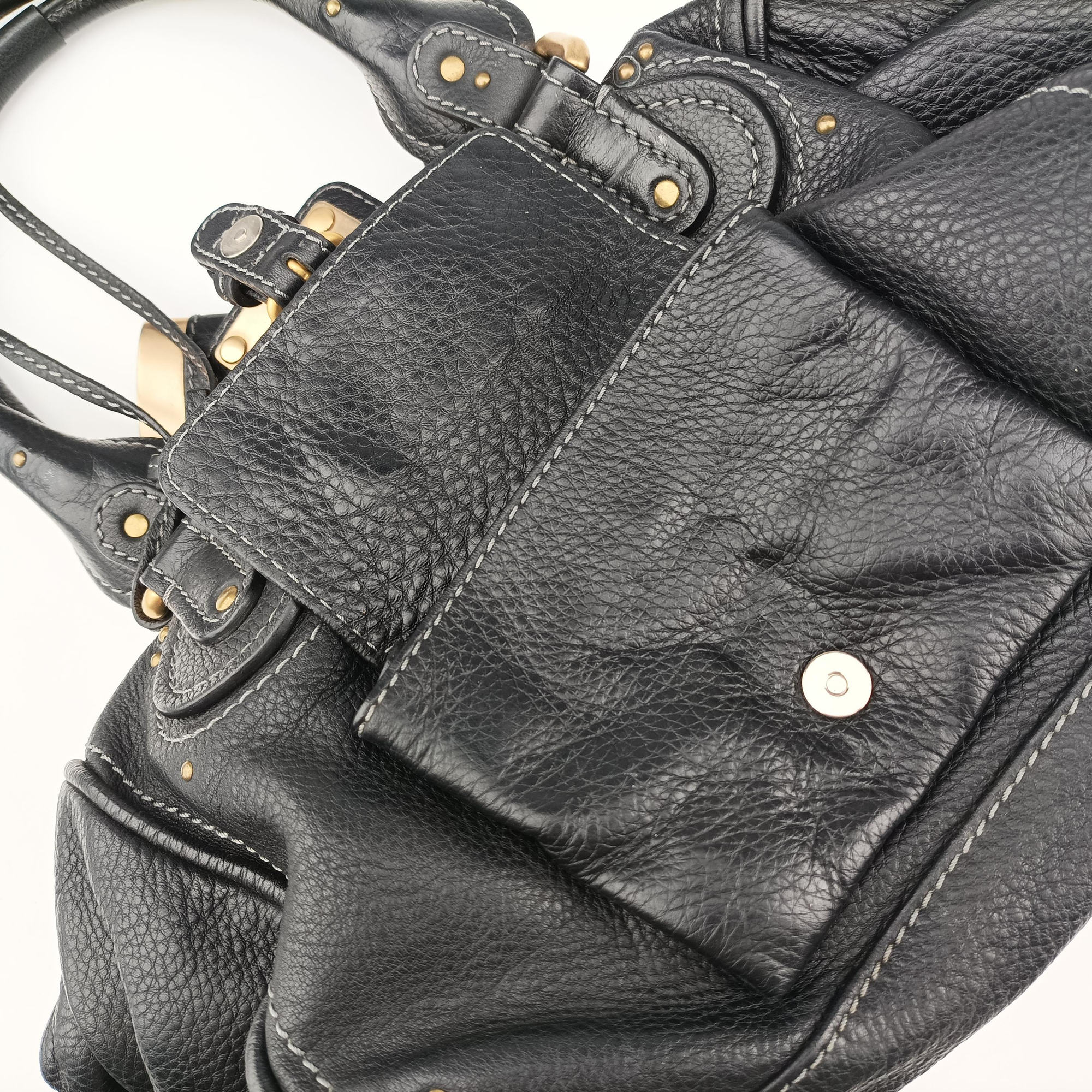 Vintage Chloe Paddington Black Leather  handbag | stylenewstar