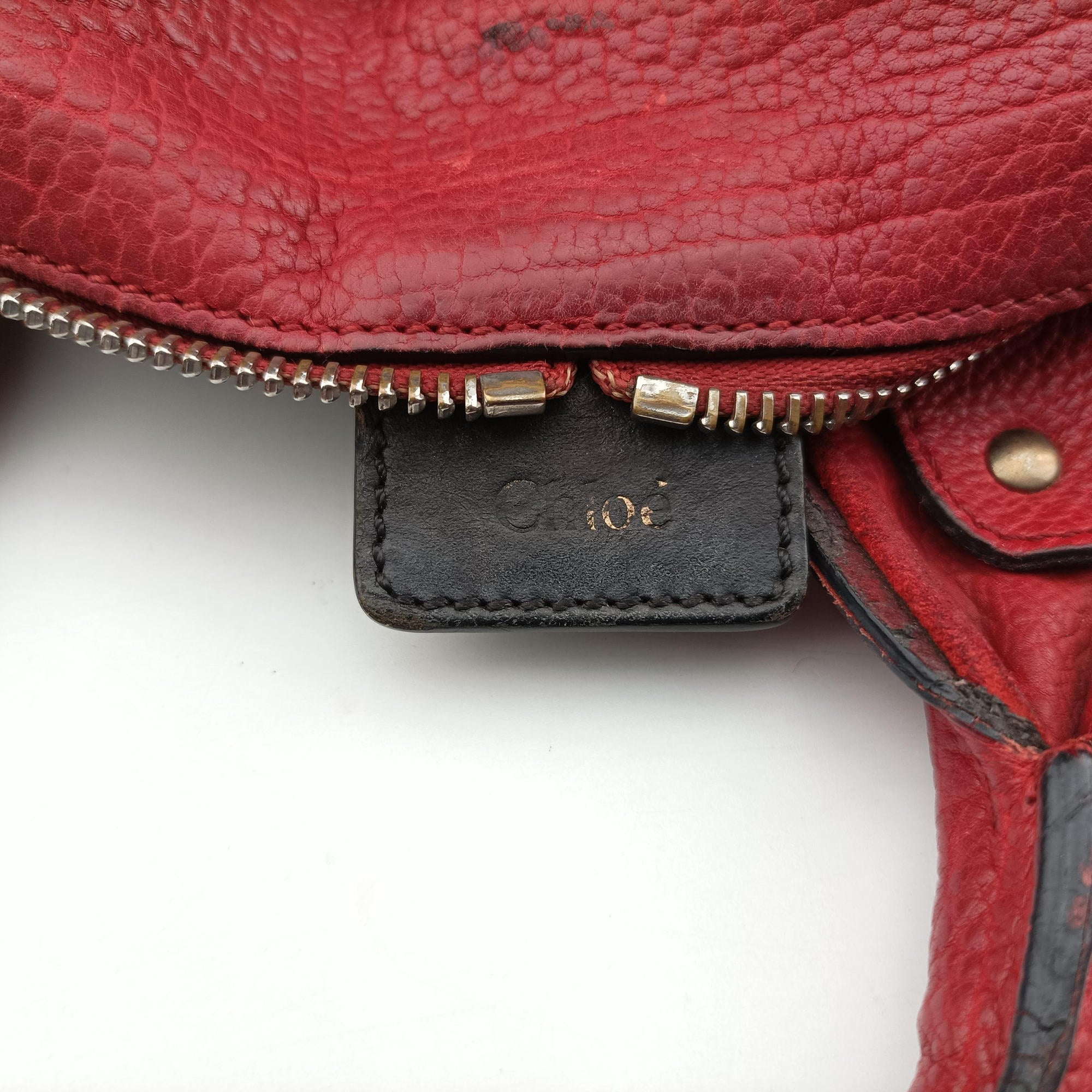 Pre-owned Chloe Paddington Red Leather  shoulderbag | stylenewstar