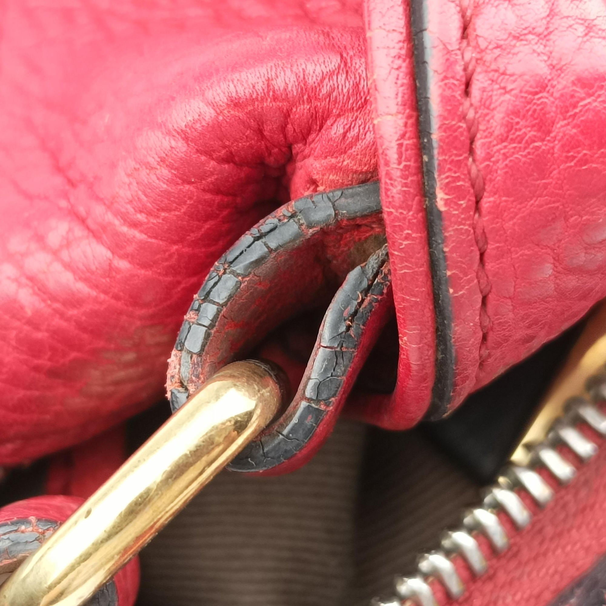Pre-owned Chloe Paddington Red Leather  shoulderbag | stylenewstar