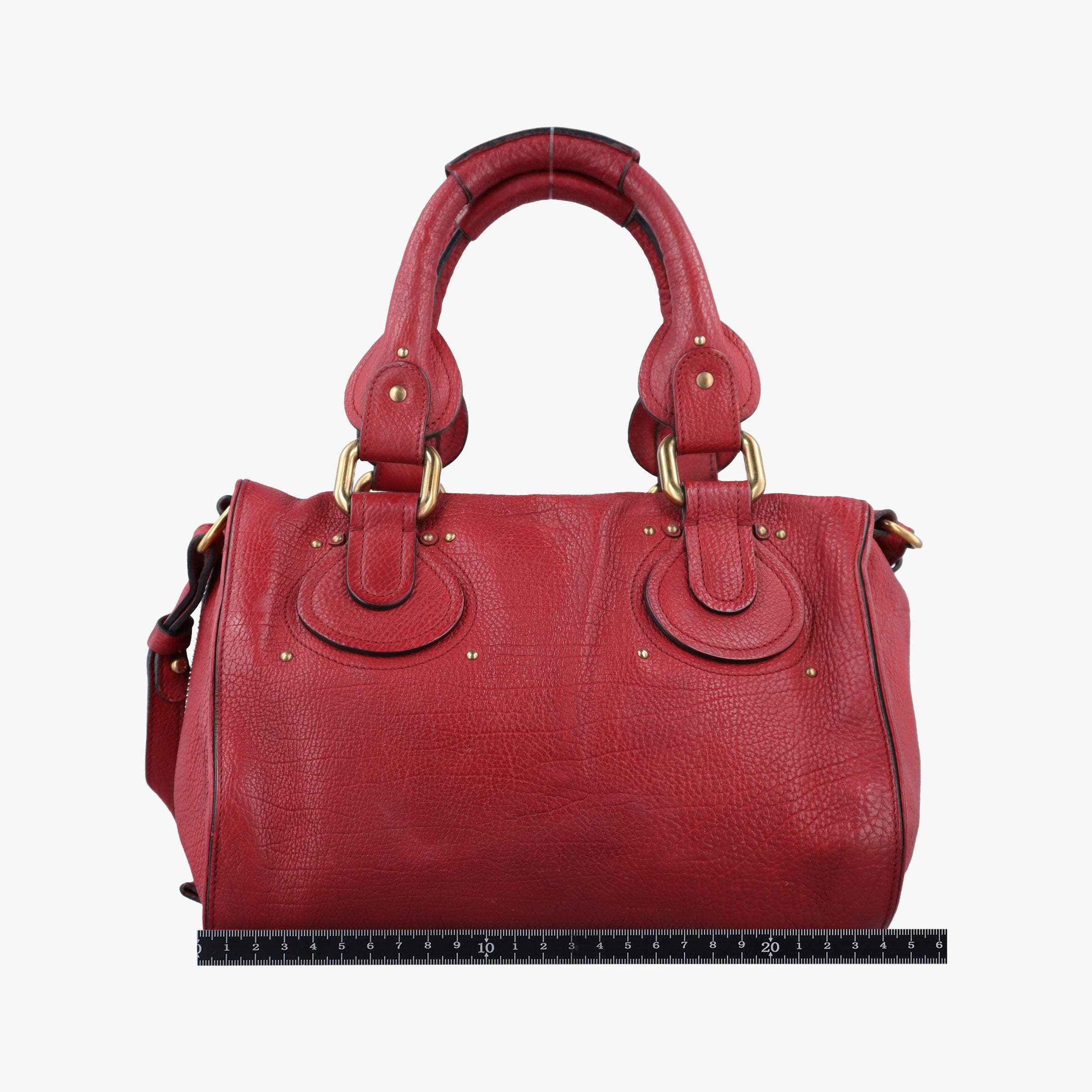 Pre-owned Chloe Paddington Red Leather  shoulderbag | stylenewstar