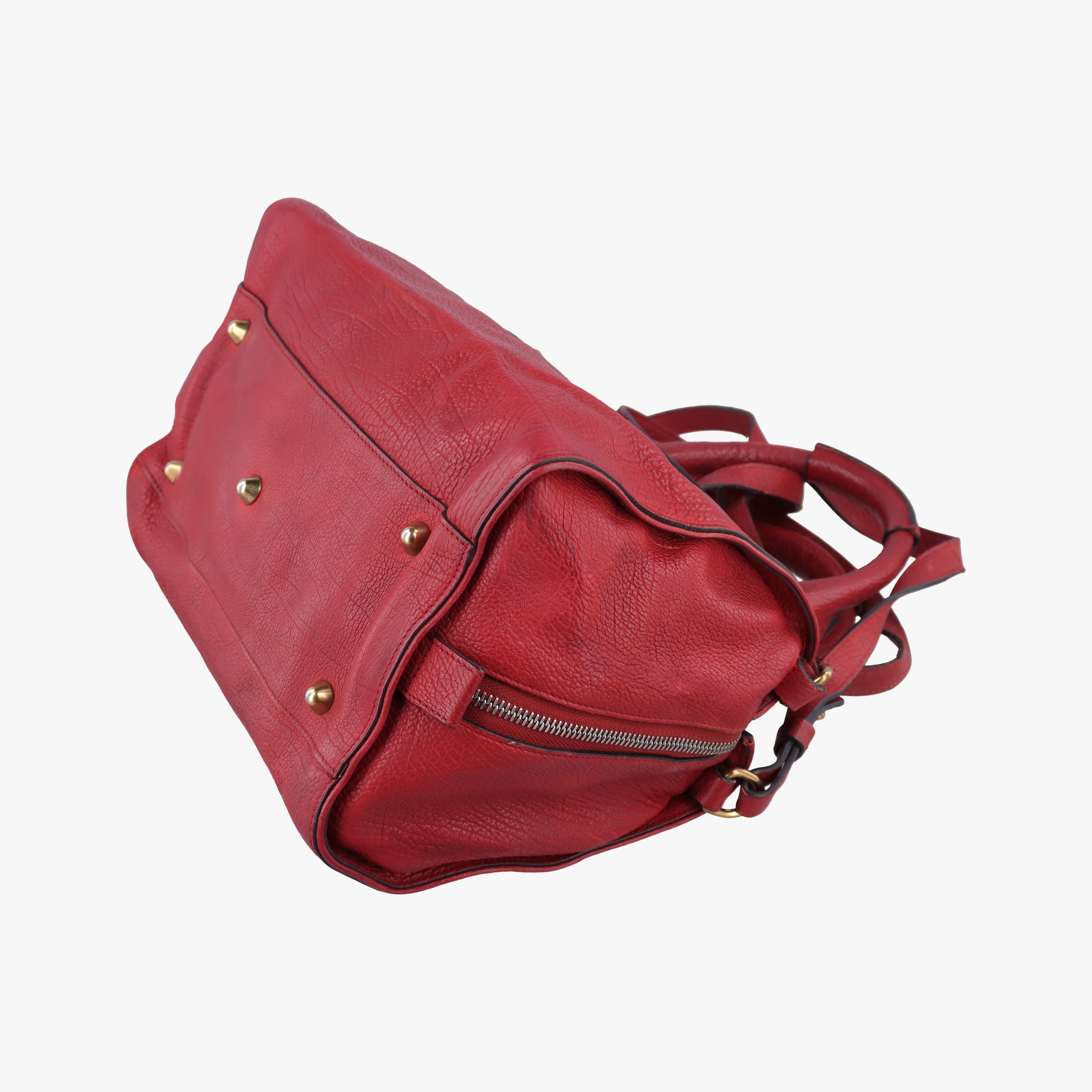 Pre-owned Chloe Paddington Red Leather  shoulderbag | stylenewstar