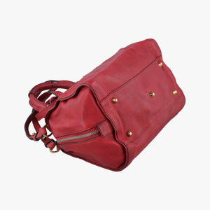 Pre-owned Chloe Paddington Red Leather  shoulderbag | stylenewstar