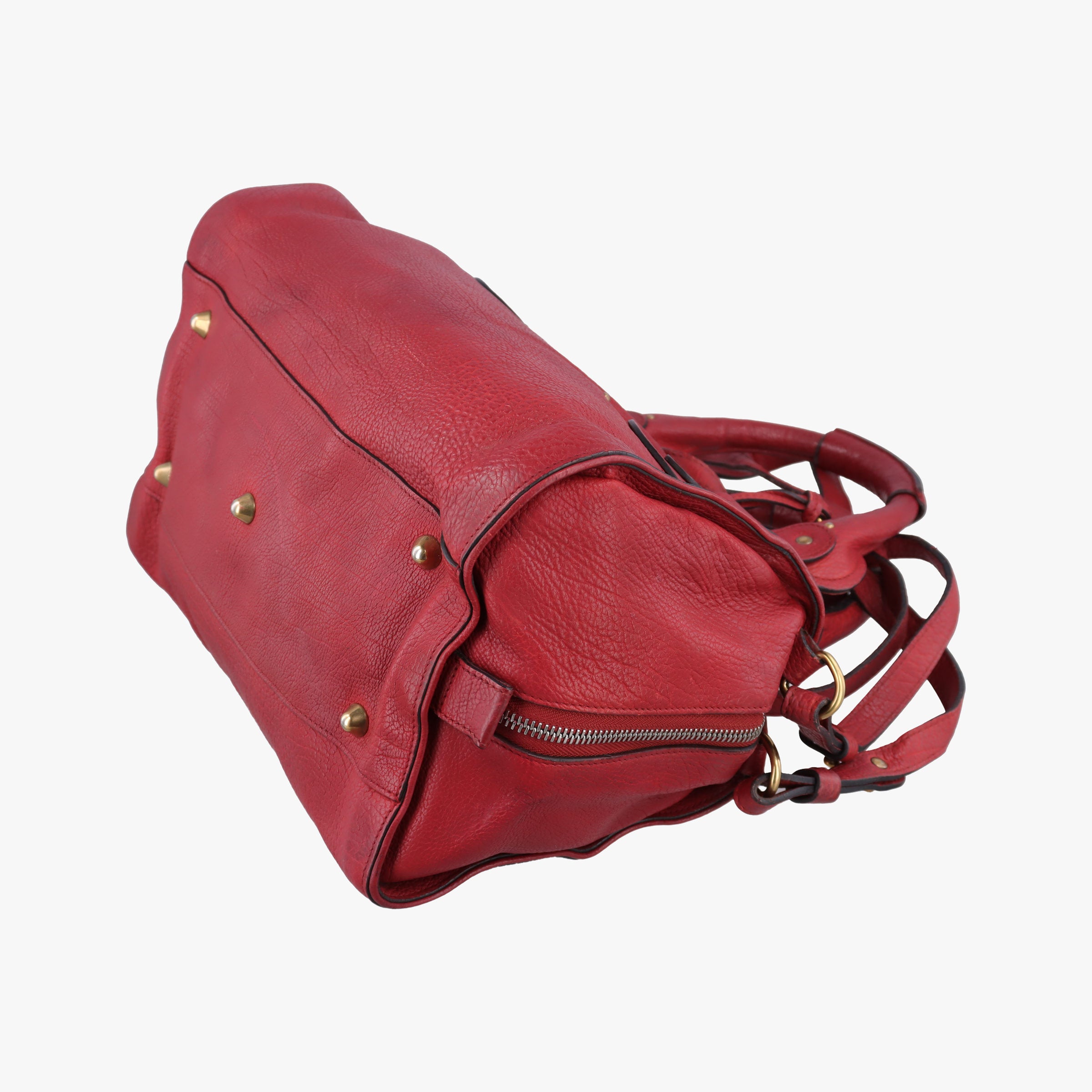 Pre-owned Chloe Paddington Red Leather  shoulderbag | stylenewstar