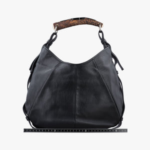 Pre-owned Yves Saint Laurent Mombasa Black Leather 132576 handbag | stylenewstar