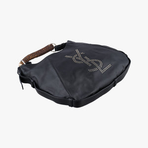 Pre-owned Yves Saint Laurent Mombasa Black Leather 132576 handbag | stylenewstar