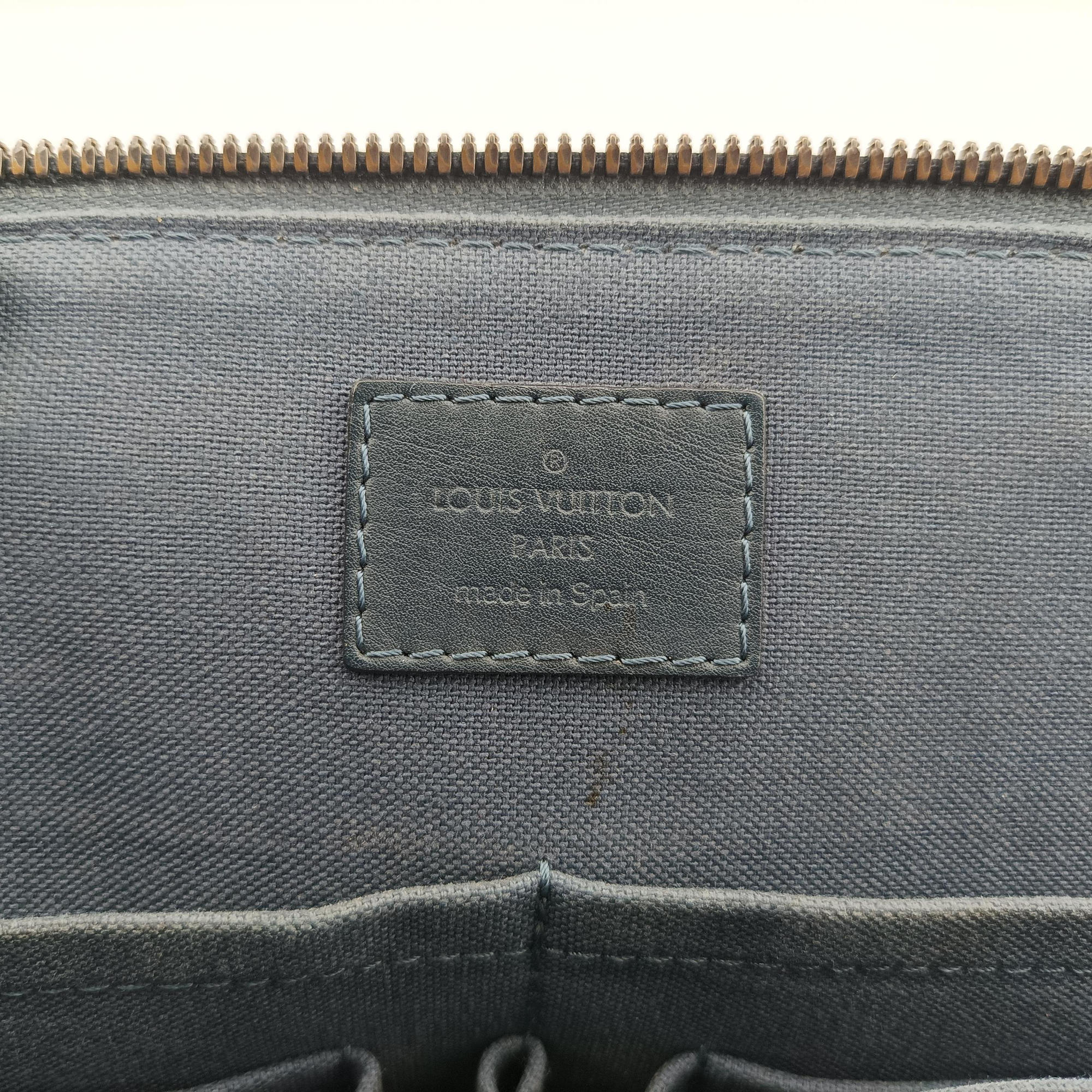 Pre-owned Louis Vuitton Porte Documents Jour Noir Damier Graphite N48224 handbag | stylenewstar