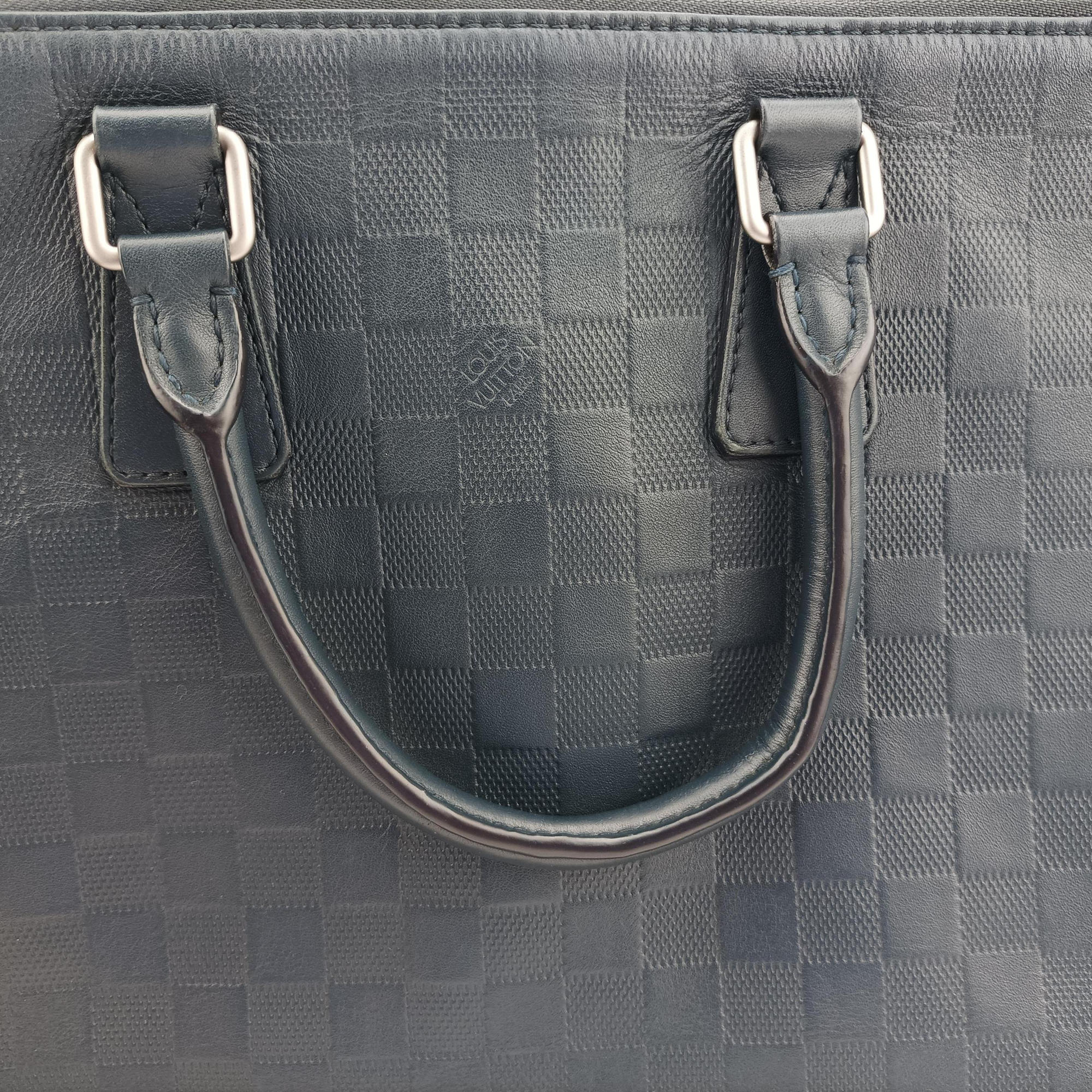Pre-owned Louis Vuitton Porte Documents Jour Noir Damier Graphite N48224 handbag | stylenewstar