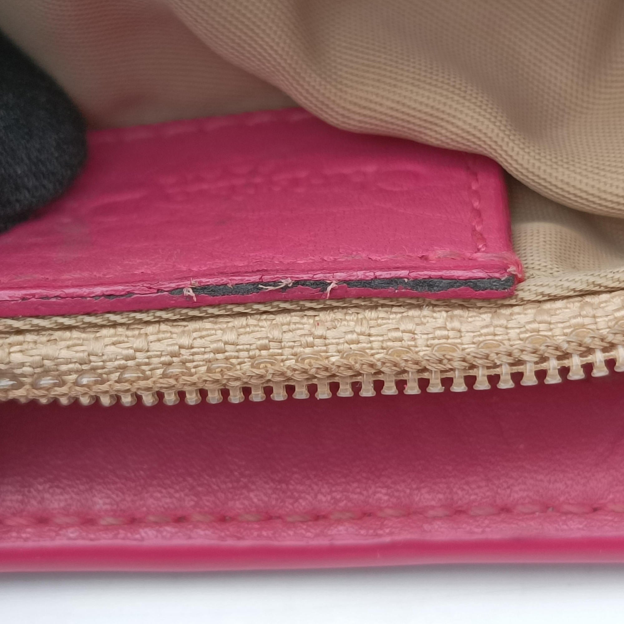 Pre-owned Christian Dior Street Chic Trotter Beige × Rose Red Canvas×Leather  handbag | stylenewstar