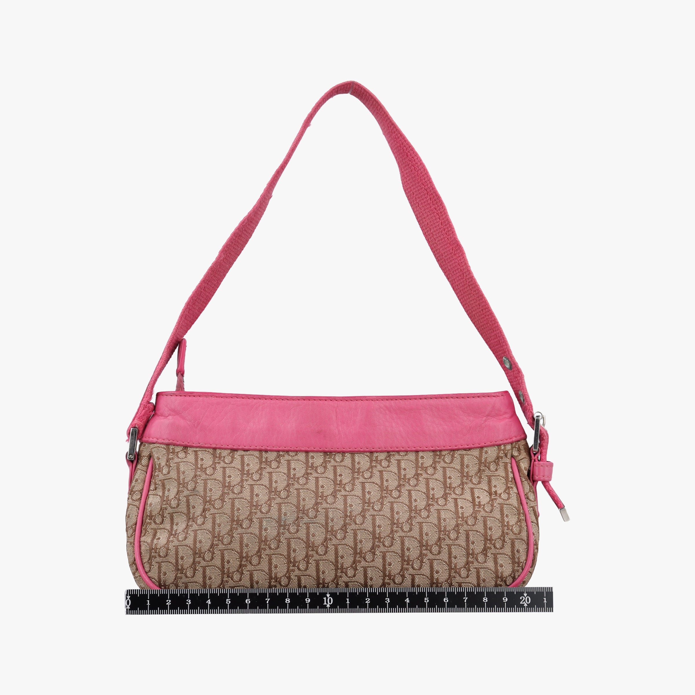 Pre-owned Christian Dior Street Chic Trotter Beige × Rose Red Canvas×Leather  handbag | stylenewstar