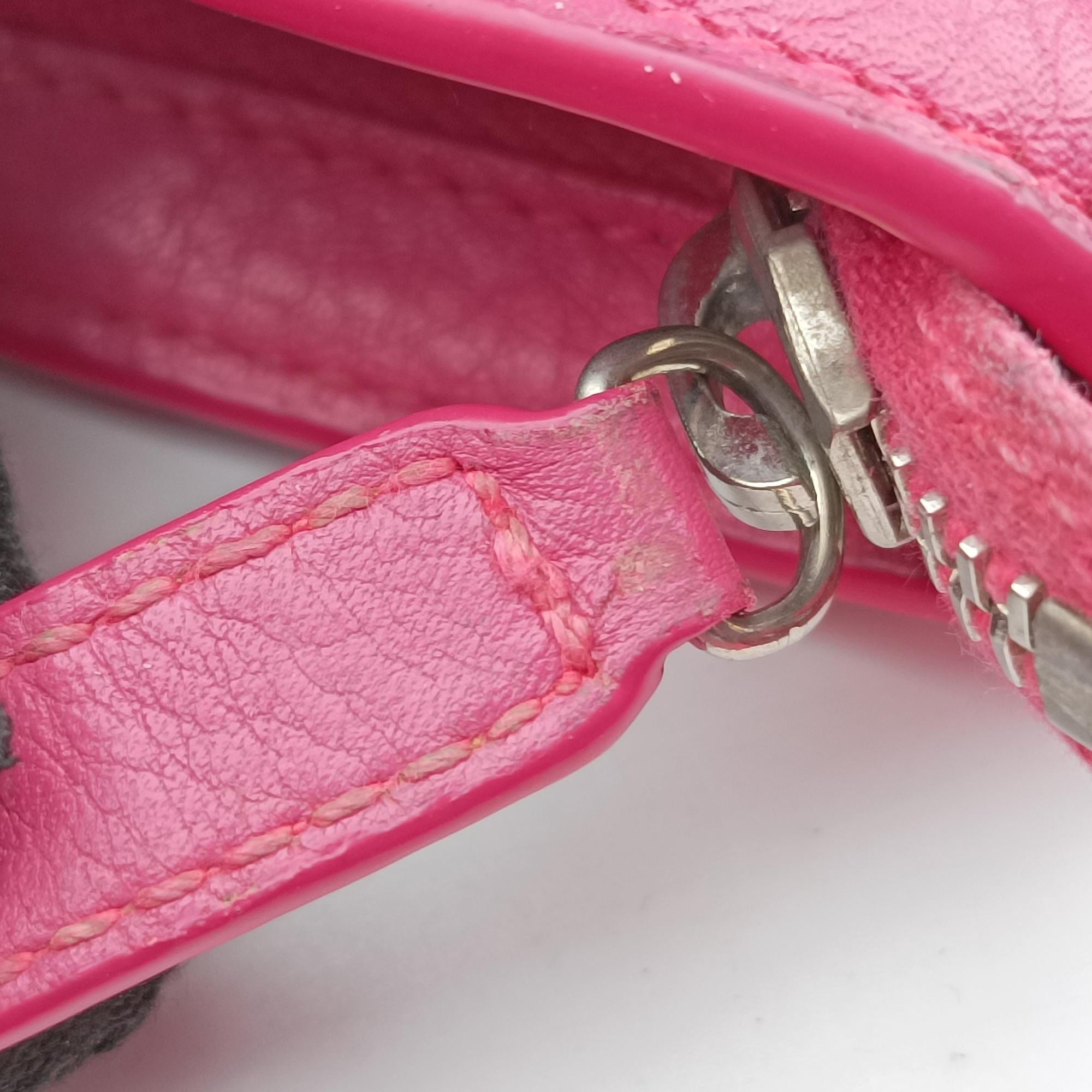 Pre-owned Christian Dior Street Chic Trotter Beige × Rose Red Canvas×Leather  handbag | stylenewstar