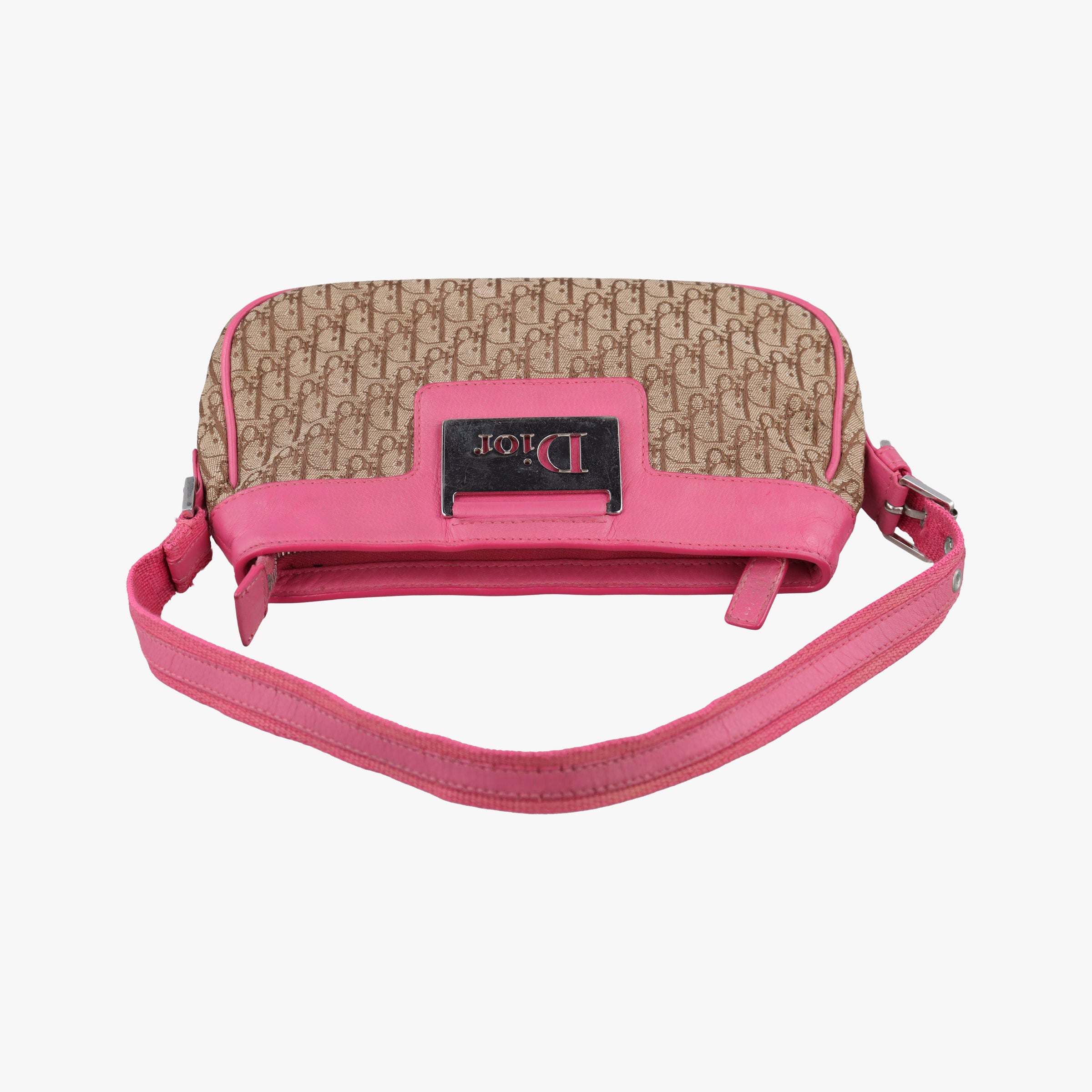 Pre-owned Christian Dior Street Chic Trotter Beige × Rose Red Canvas×Leather  handbag | stylenewstar