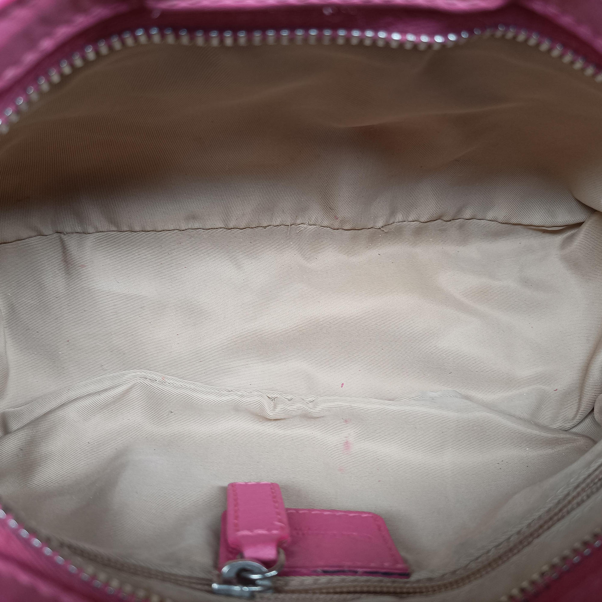 Pre-owned Christian Dior Street Chic Trotter Beige × Rose Red Canvas×Leather  handbag | stylenewstar