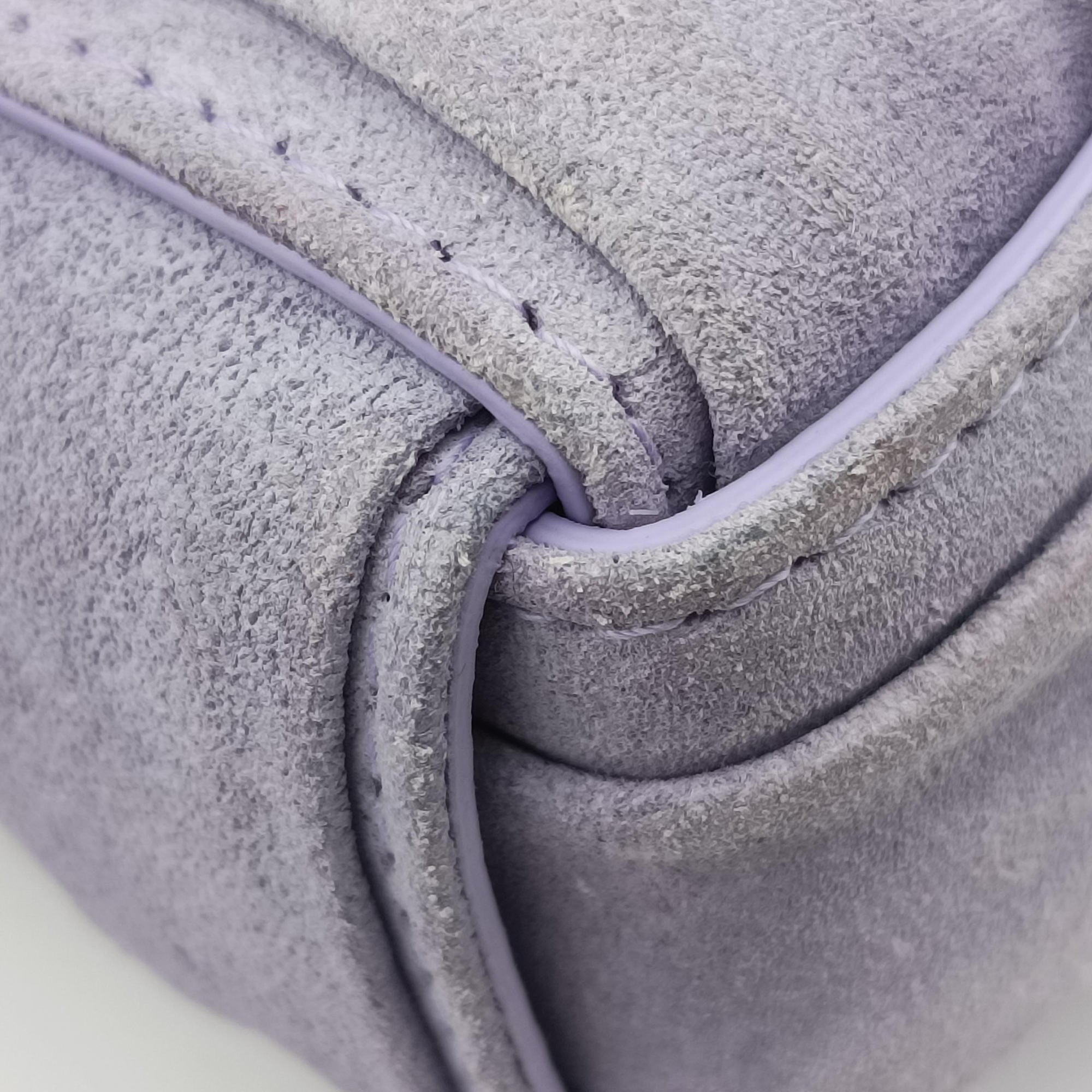 Vintage Bottega Veneta Padded Cassette Purple Suede  shoulderbag | stylenewstar