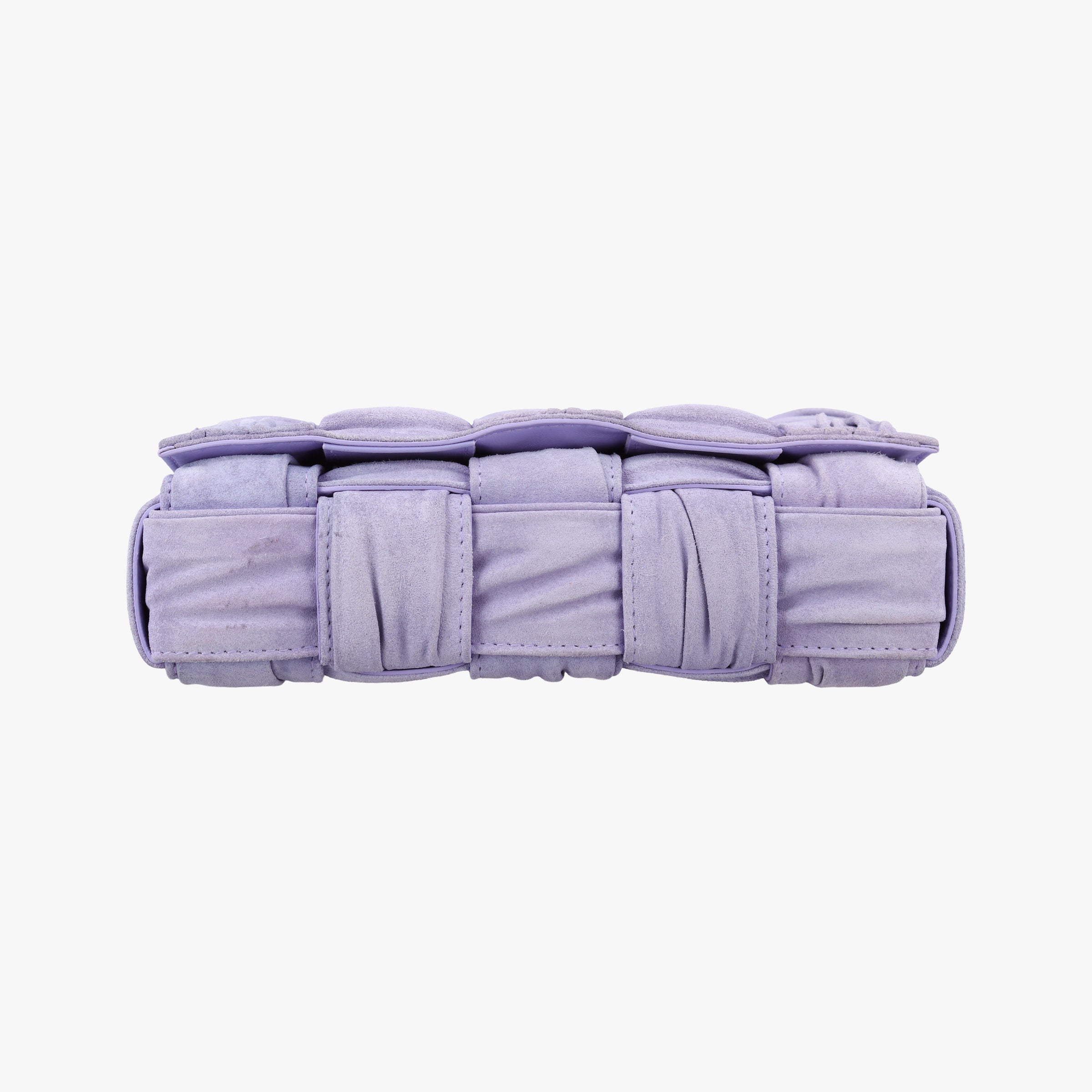 Vintage Bottega Veneta Padded Cassette Purple Suede  shoulderbag | stylenewstar