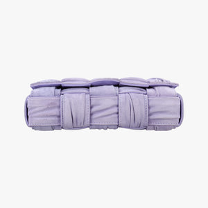 Vintage Bottega Veneta Padded Cassette Purple Suede  shoulderbag | stylenewstar