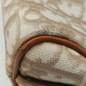 Pre-owned Christian Dior Trotter Romantic Beige×brown PVC coated canvas×Leather  shoulderbag | stylenewstar