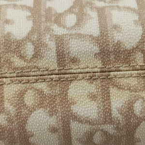 Pre-owned Christian Dior Trotter Romantic Beige×brown PVC coated canvas×Leather  shoulderbag | stylenewstar