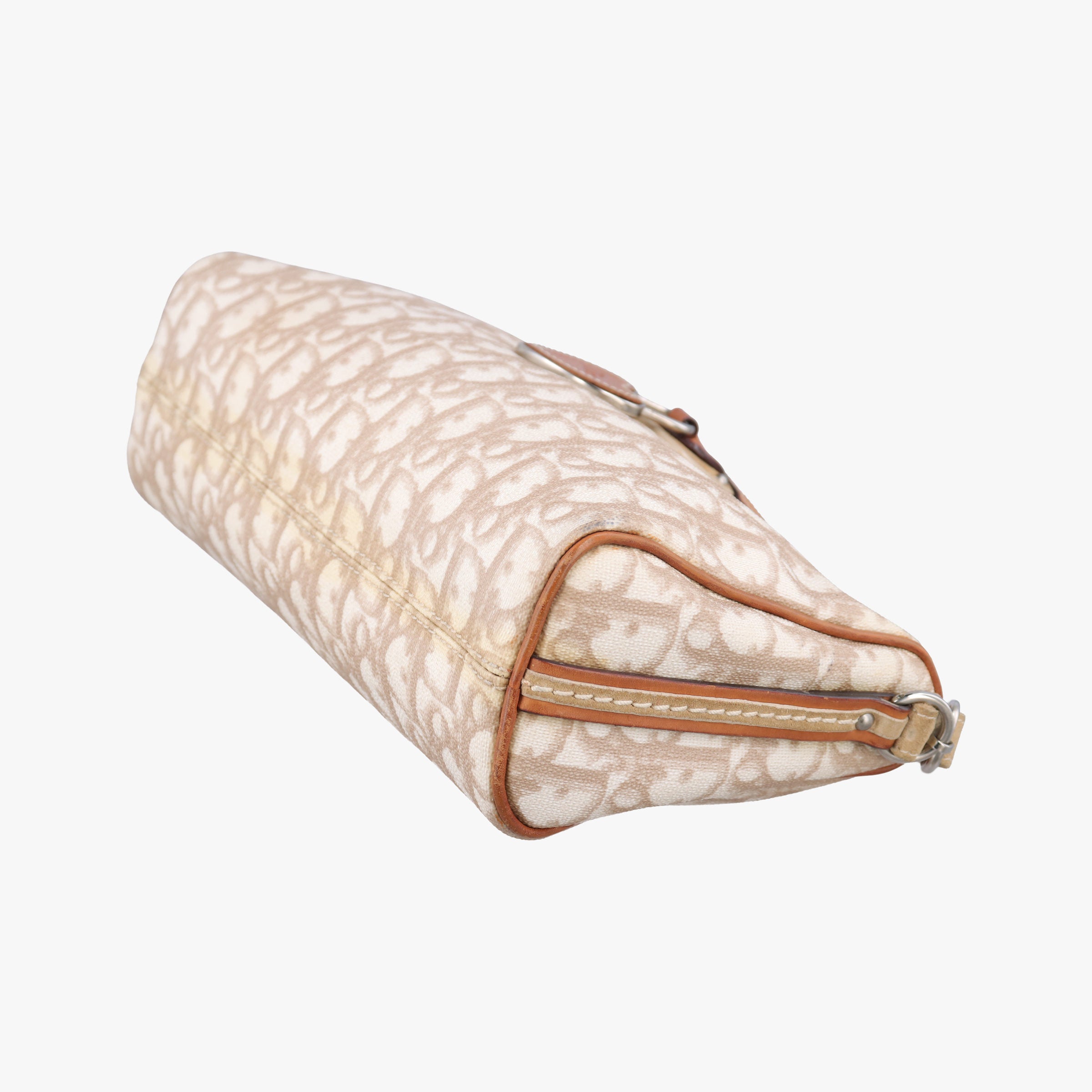 Pre-owned Christian Dior Trotter Romantic Beige×brown PVC coated canvas×Leather  shoulderbag | stylenewstar