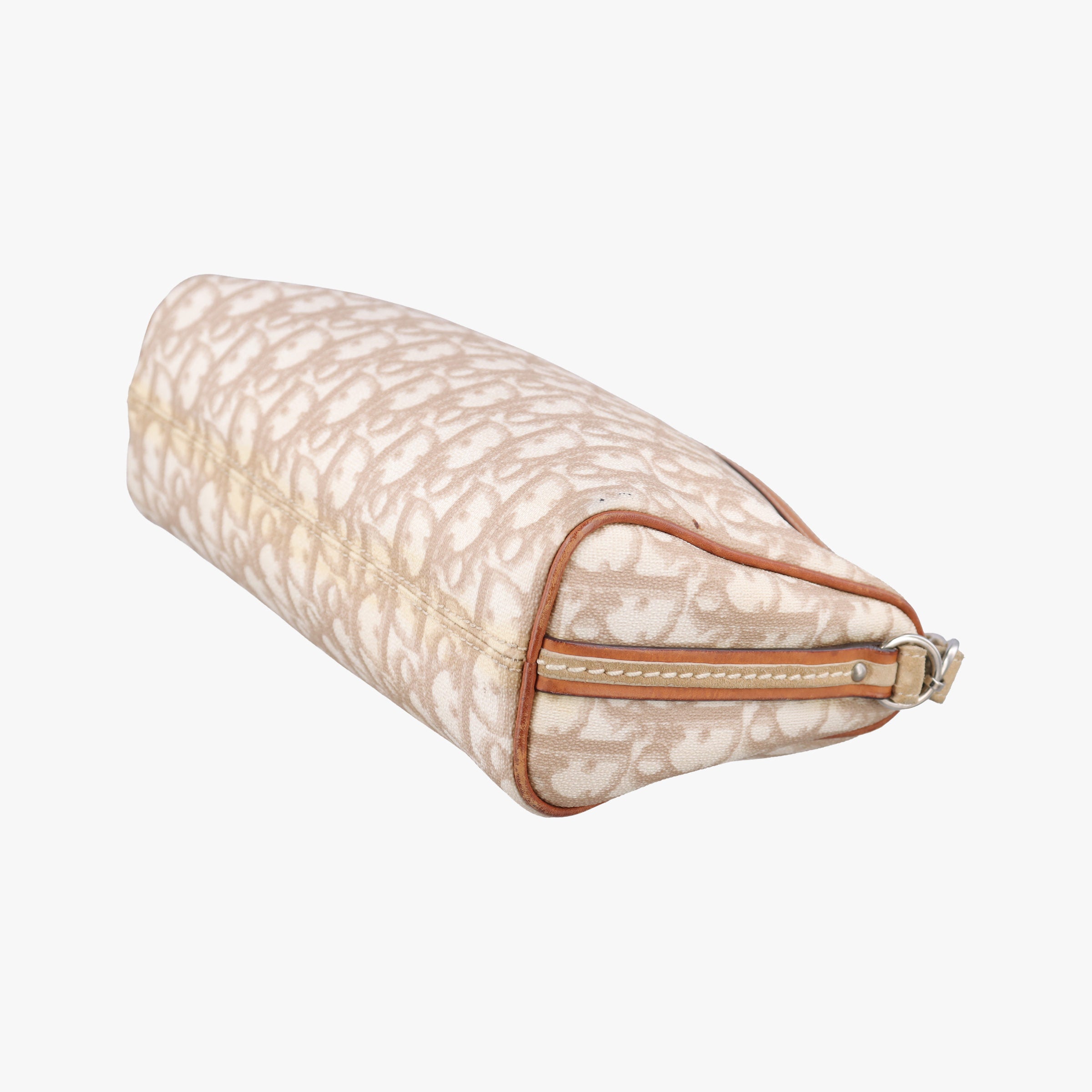 Pre-owned Christian Dior Trotter Romantic Beige×brown PVC coated canvas×Leather  shoulderbag | stylenewstar