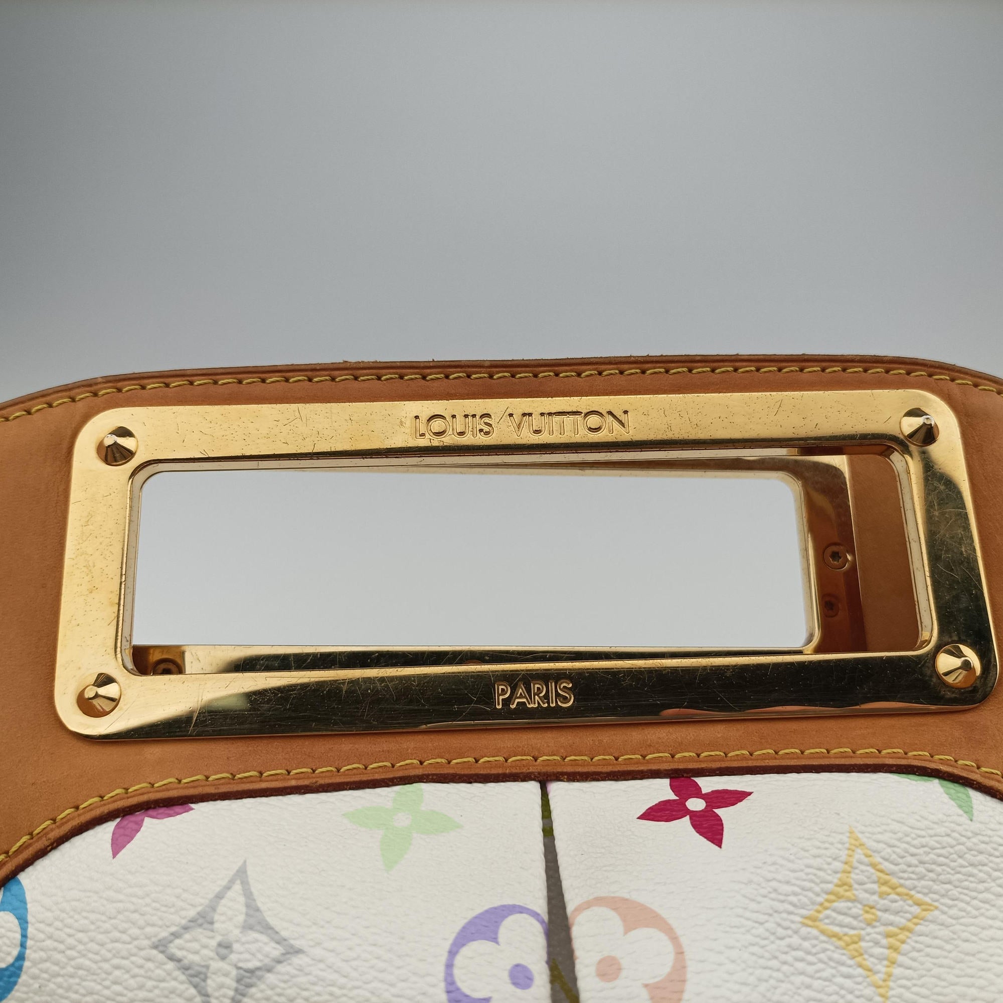 Pre-owned Louis Vuitton JUDY MM white Monogram Multicolor M40255 shoulderbag | stylenewstar