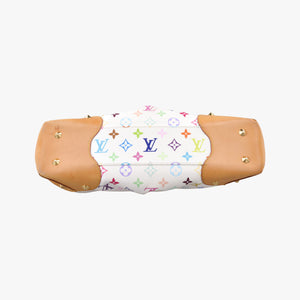 Pre-owned Louis Vuitton JUDY MM white Monogram Multicolor M40255 shoulderbag | stylenewstar