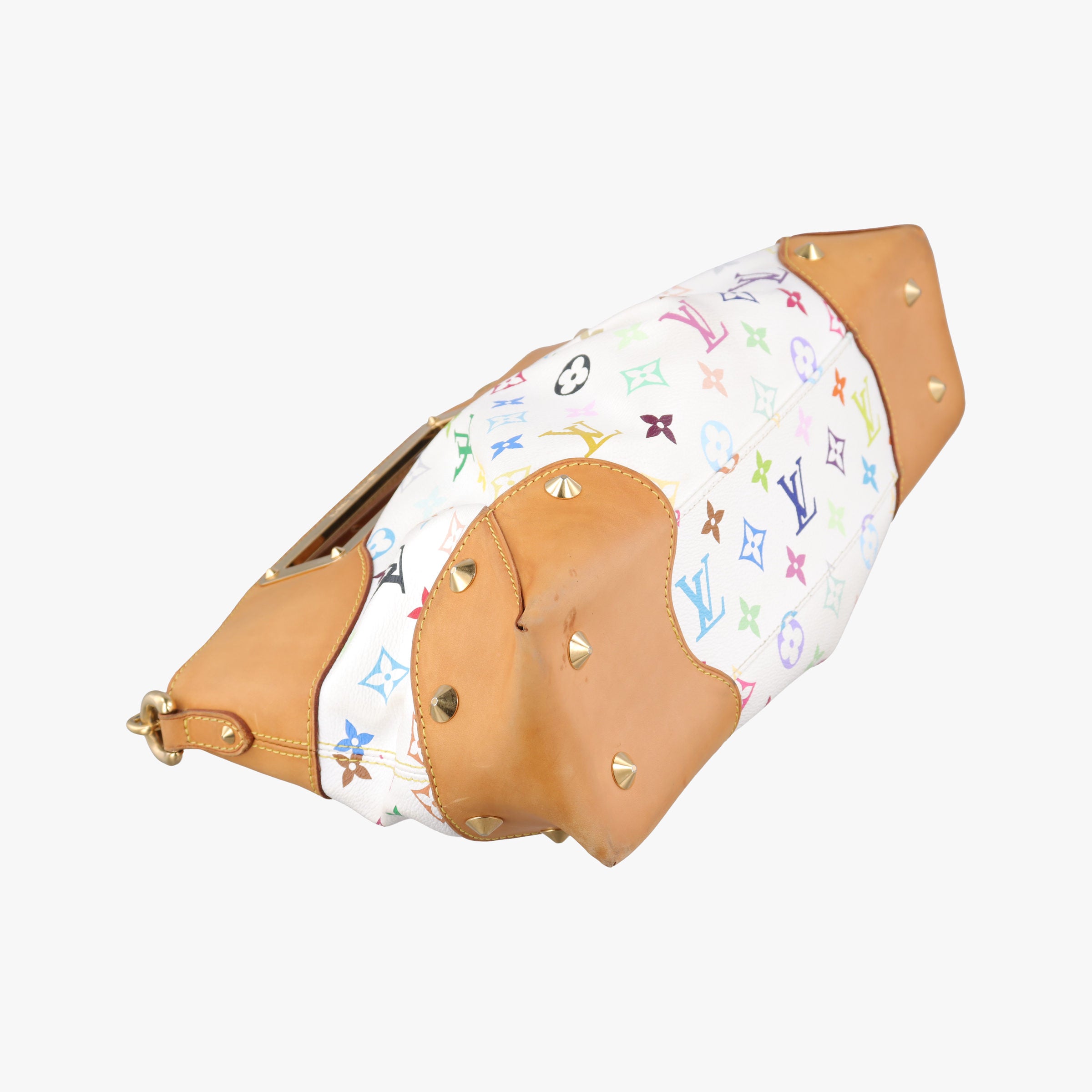Pre-owned Louis Vuitton JUDY MM white Monogram Multicolor M40255 shoulderbag | stylenewstar